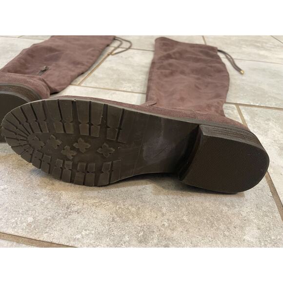 "Women's NINE WEST Brown/Mushroom Nolitagd Over The Knee Boots 8 M" - Picture 5 of 14